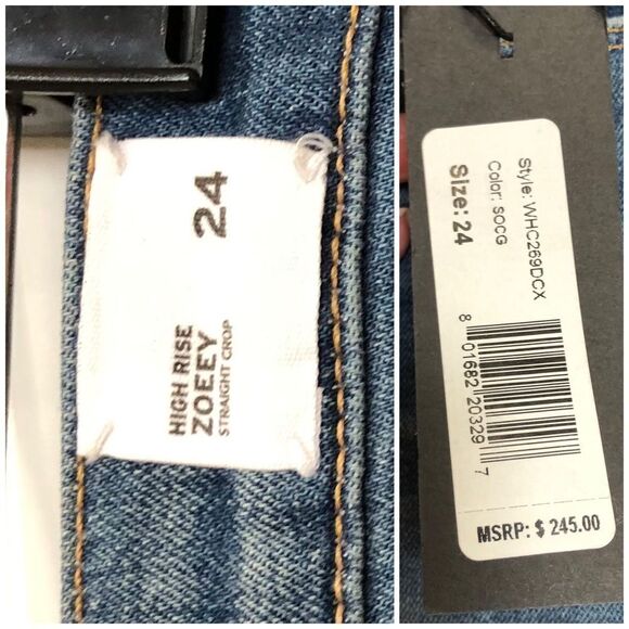 HUDSON - 🎉HP🎉 NWT L Sz 24 - Zoeey Straight-Leg Double Step Cropped/Social Grace - Picture 15 of 16